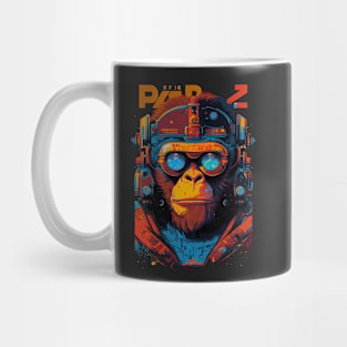 Anime Cyber Ape (Sci-Fi Ape Vintage Retro Future Design Cyberpunk Space Ape) Mug